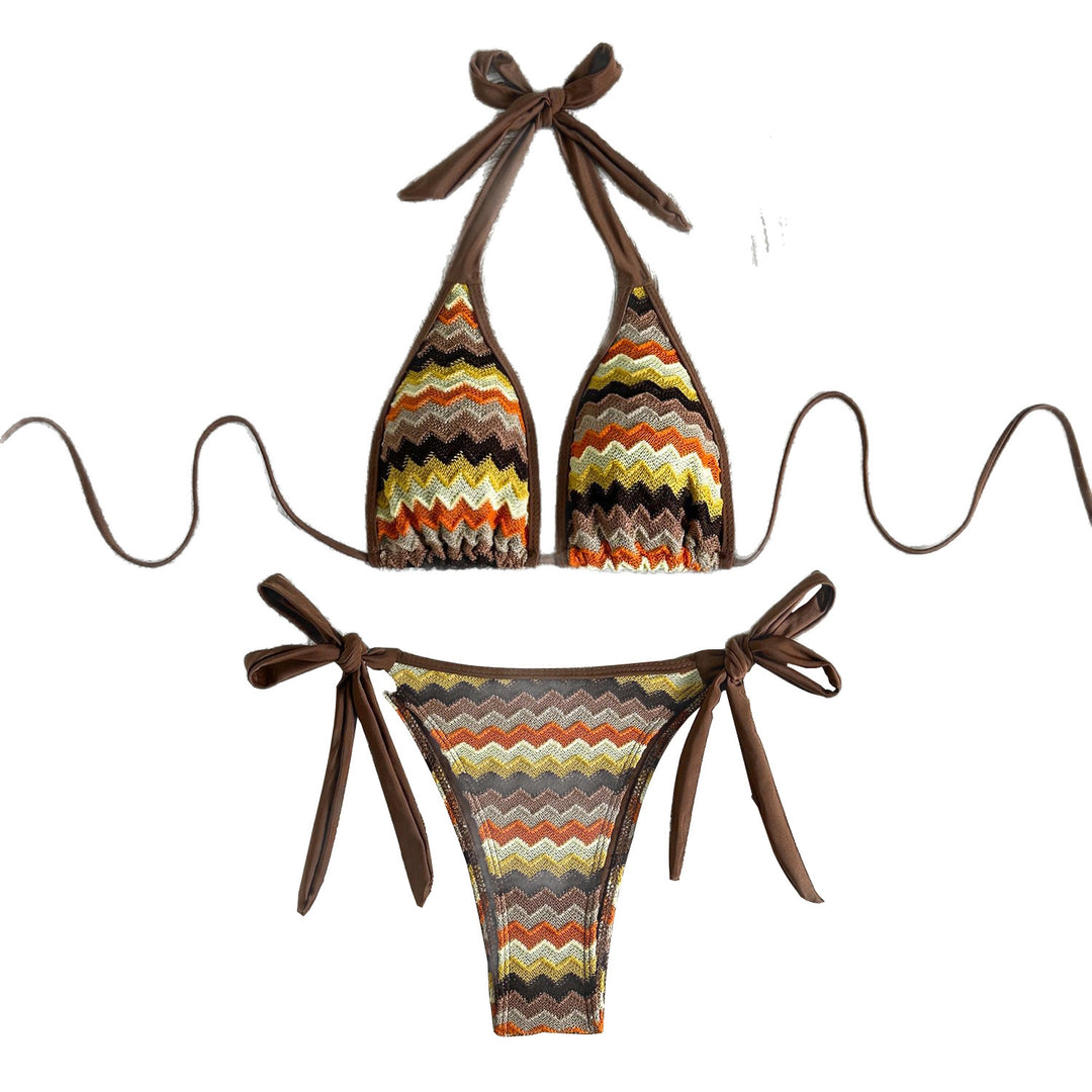 Damen Triangel-Bikini mit trendy Zickzackmuster R&B