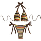 Damen Triangel-Bikini mit trendy Zickzackmuster R&B