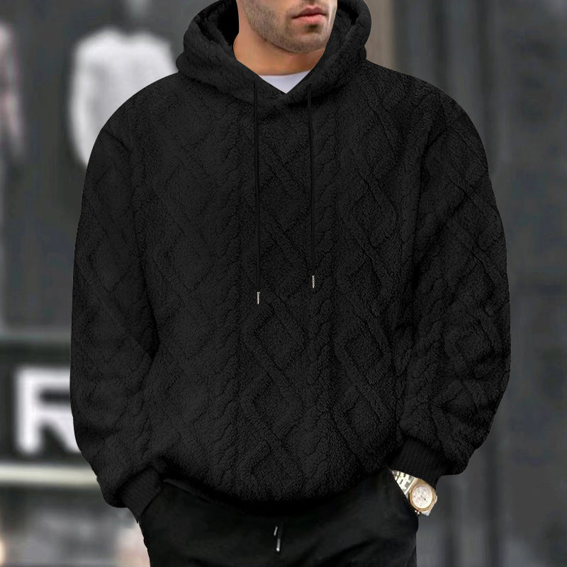 Herren Kuscheliger Hoodiepullover mit strukturiertem Design und modernem Schnitt R&B