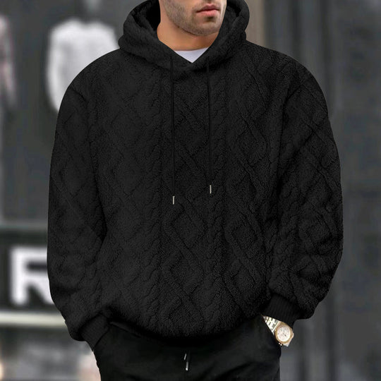 Herren Kuscheliger Hoodiepullover mit strukturiertem Design und modernem Schnitt R&B