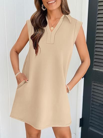 Damen Polo-Kleid mit Taschen und modernem Schnitt R&B