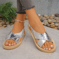 Damen Riemensandalen mit schickem Schlangenleder-Design und komfortablem Fußbett R&B