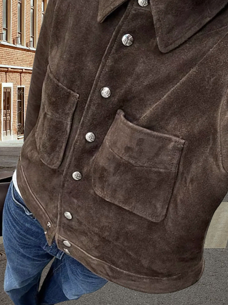 Damen Modische Wildlederjacke mit praktischen Klappentaschen R&B