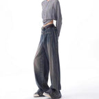 Damen Oversized Jeans mit lässigem Schnitt und hoher Taille R&B