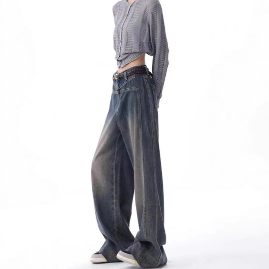 Damen Oversized Jeans mit lässigem Schnitt und hoher Taille R&B