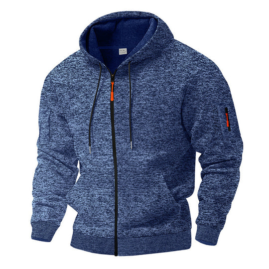 Herren Kapuzensweatjacke mit insbesondere atmungsaktiver Struktur und praktischen Taschen R&B