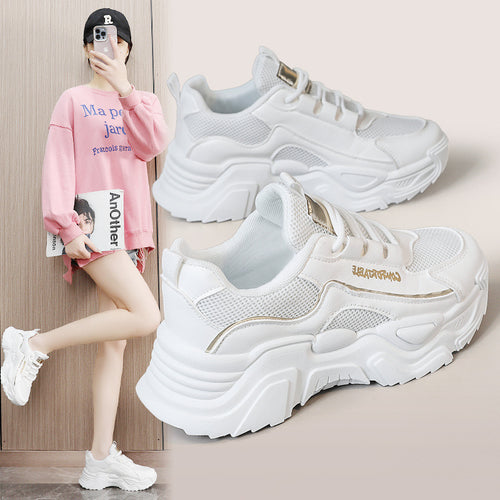 Damen Sportliche Sneakers mit modischer Metallic-Applikation und strukturierter Oberfläche R&B
