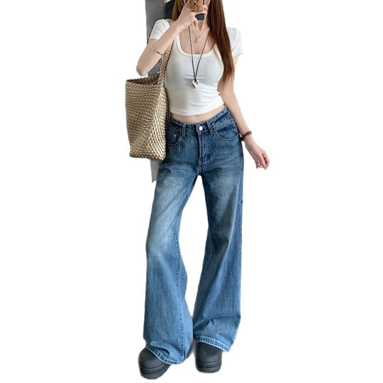 Damen weit geschnittene Jeanshose im urbanen Style R&B