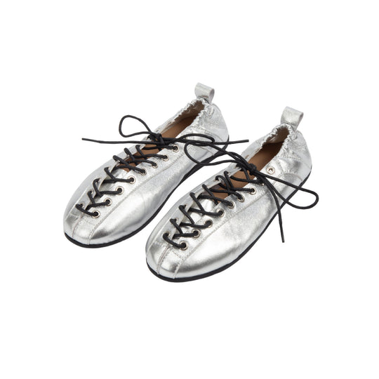 Damen Freizeit-Sneaker aus feinem Leder mit raffiniertem Geflecht R&B