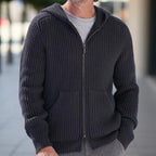 Herren Strickjacke mit strukturierter Oberfläche und praktischen Taschen R&B