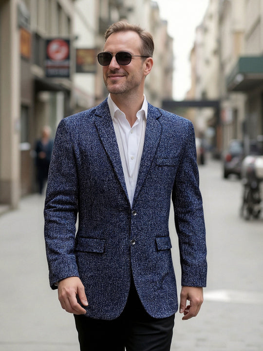 Herren eleganter strukturierter Freizeitblazer R&B