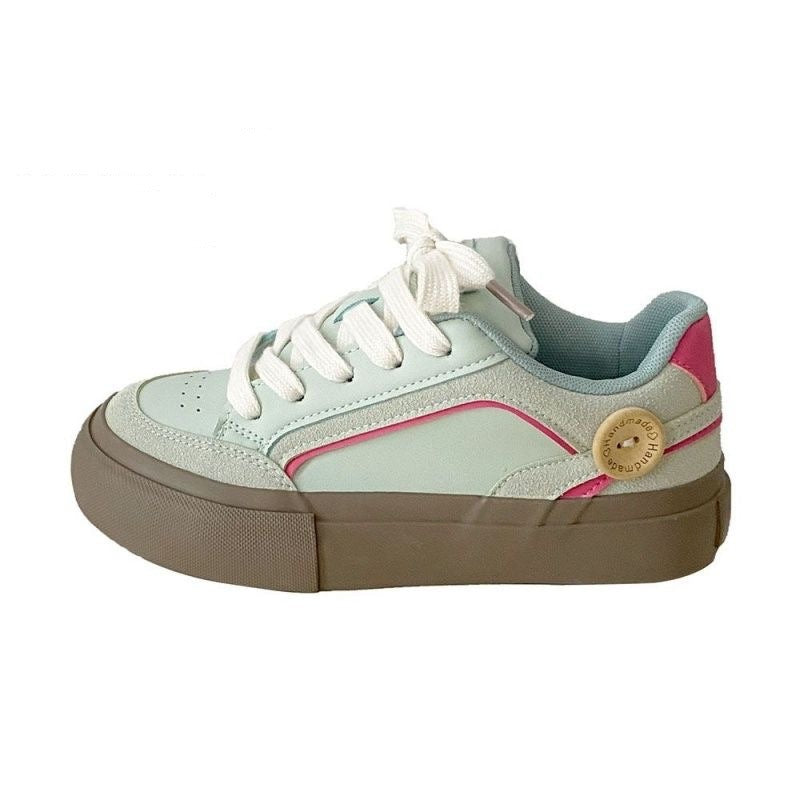 Damen modische Sneakers mit dickem Plateau und atmungsaktivem Obermaterial R&B