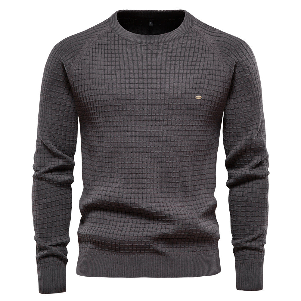 Herren strukturiertes Rundhals Sweatshirt mit modernem Design R&B