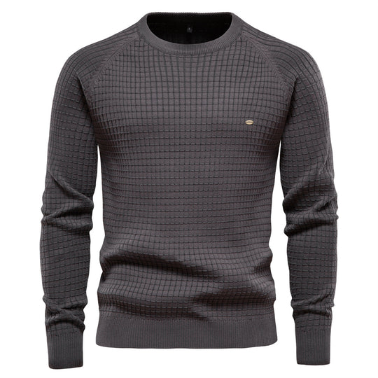 Herren strukturiertes Rundhals Sweatshirt mit modernem Design R&B