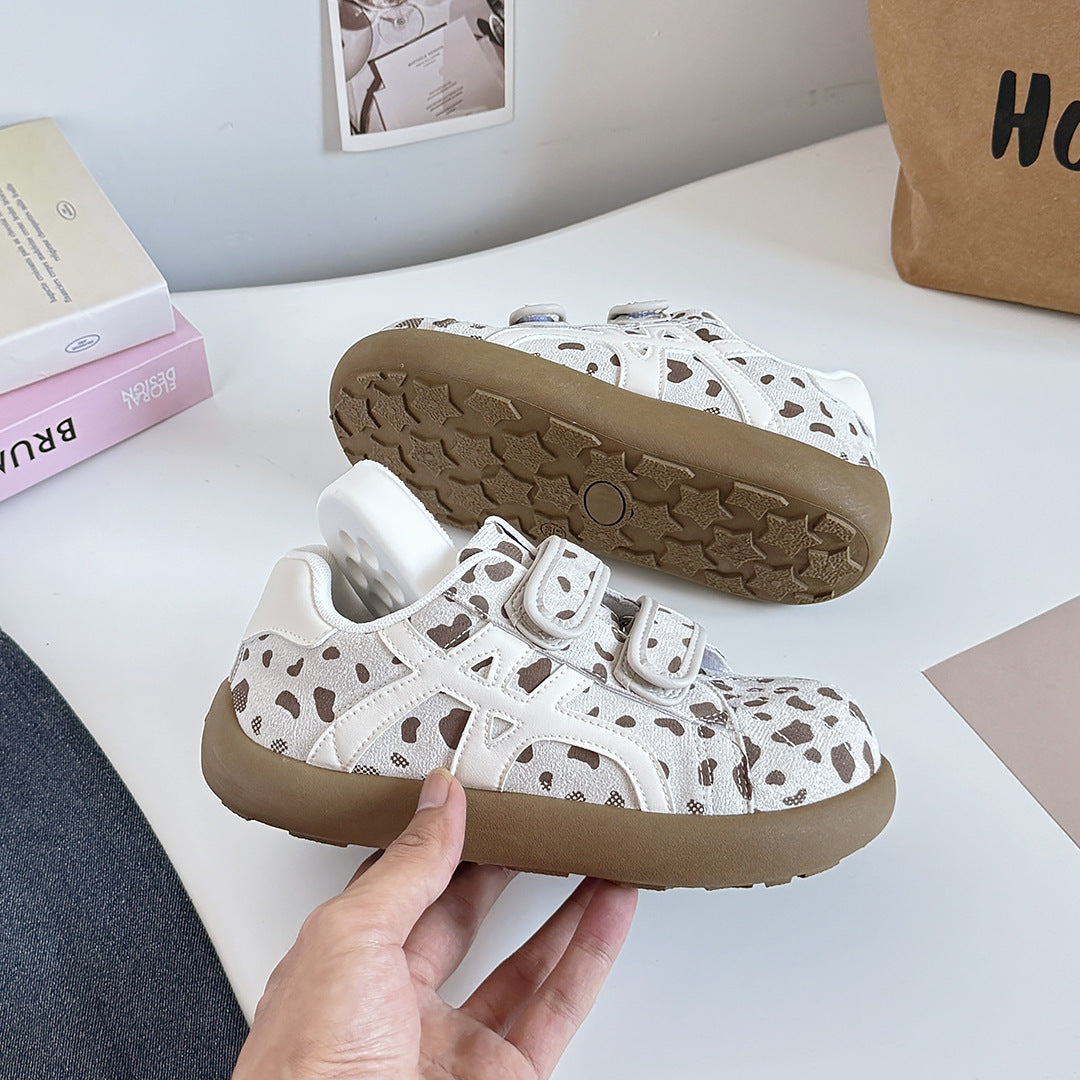Damen Modische Sneaker mit Klettverschluss und tierischem Design