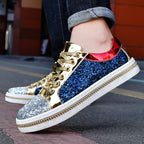 Damen Modische Sneakers mit funkelnder Oberflächenstruktur und stilvollen Akzenten R&B