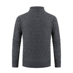 Herren Strickjacke mit modernem Zipper und stilvollem Rautenmuster