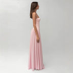 Damen nan modellierendes Bustier-Abendkleid mit vorgeformter Miederkonstruktion und weitfallendem Chiffon-Tellerrock R&B