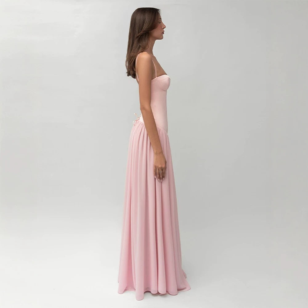 Damen nan modellierendes Bustier-Abendkleid mit vorgeformter Miederkonstruktion und weitfallendem Chiffon-Tellerrock R&B