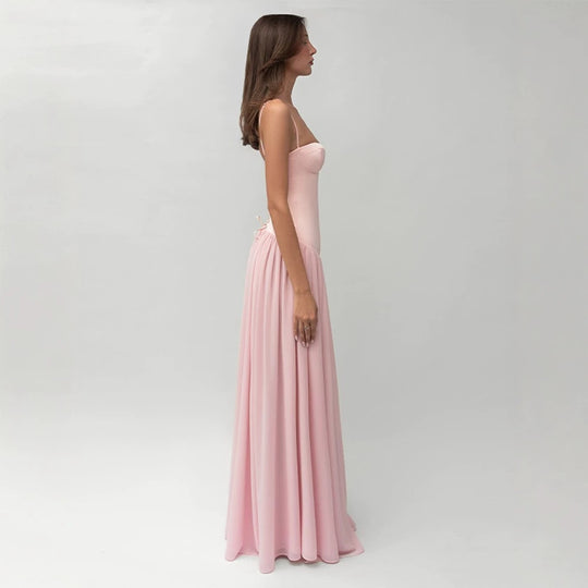 Damen nan modellierendes Bustier-Abendkleid mit vorgeformter Miederkonstruktion und weitfallendem Chiffon-Tellerrock R&B