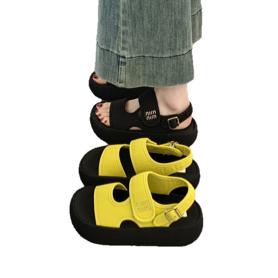 Damen Bequeme Sandalen mit verstellbarem Riemen und gepolsterter Sohle R&B