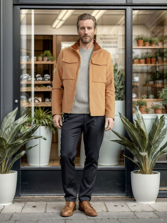 Herren stylische Funktionsjacke im modernen Design mit großzügigen Taschen R&B