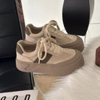Damen Plateau Sneakers mit lässigem Retro-Design und weichem Obermaterial