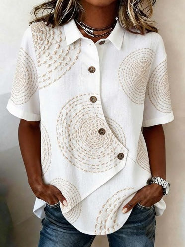 Damen Besonders gestaltete Bluse mit einzigartigem Knopfdetail R&B