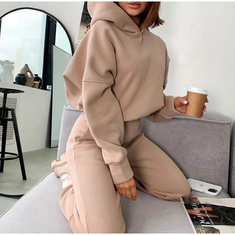 Damen Stylish Oversized Hoodie und Jogginghose Set