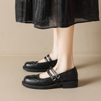 Damen elegante und stilvolle Schuhe mit doppeltem Riemen