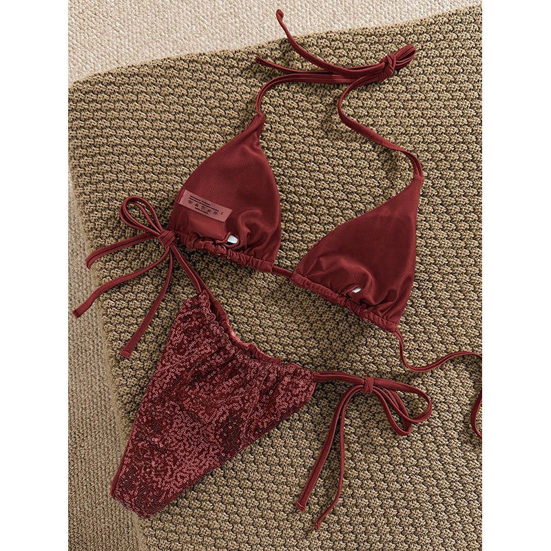 Damen Funktions-Bikini-Set mit elastischen Bindebändern R&B