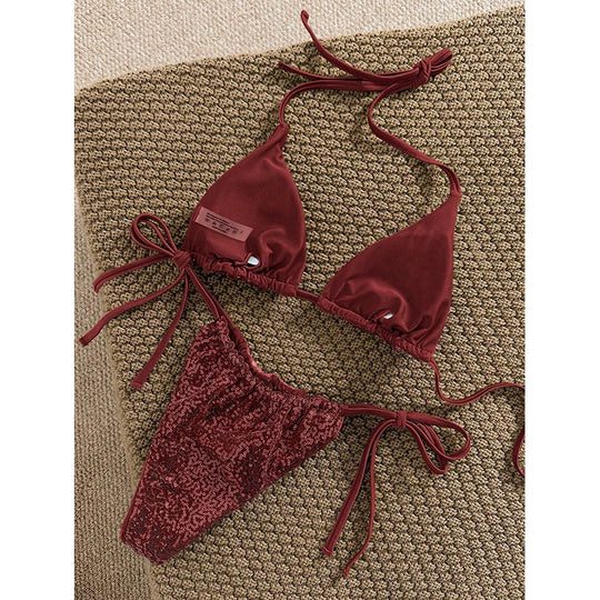 Damen Funktions-Bikini-Set mit elastischen Bindebändern R&B