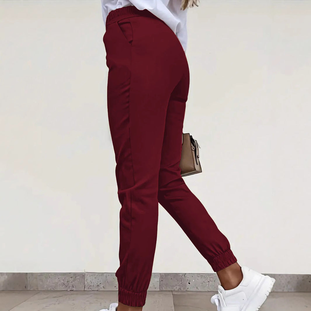 Damen bequeme Slim-Fit Chino-Hose R&B