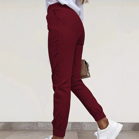 Damen bequeme Slim-Fit Chino-Hose R&B