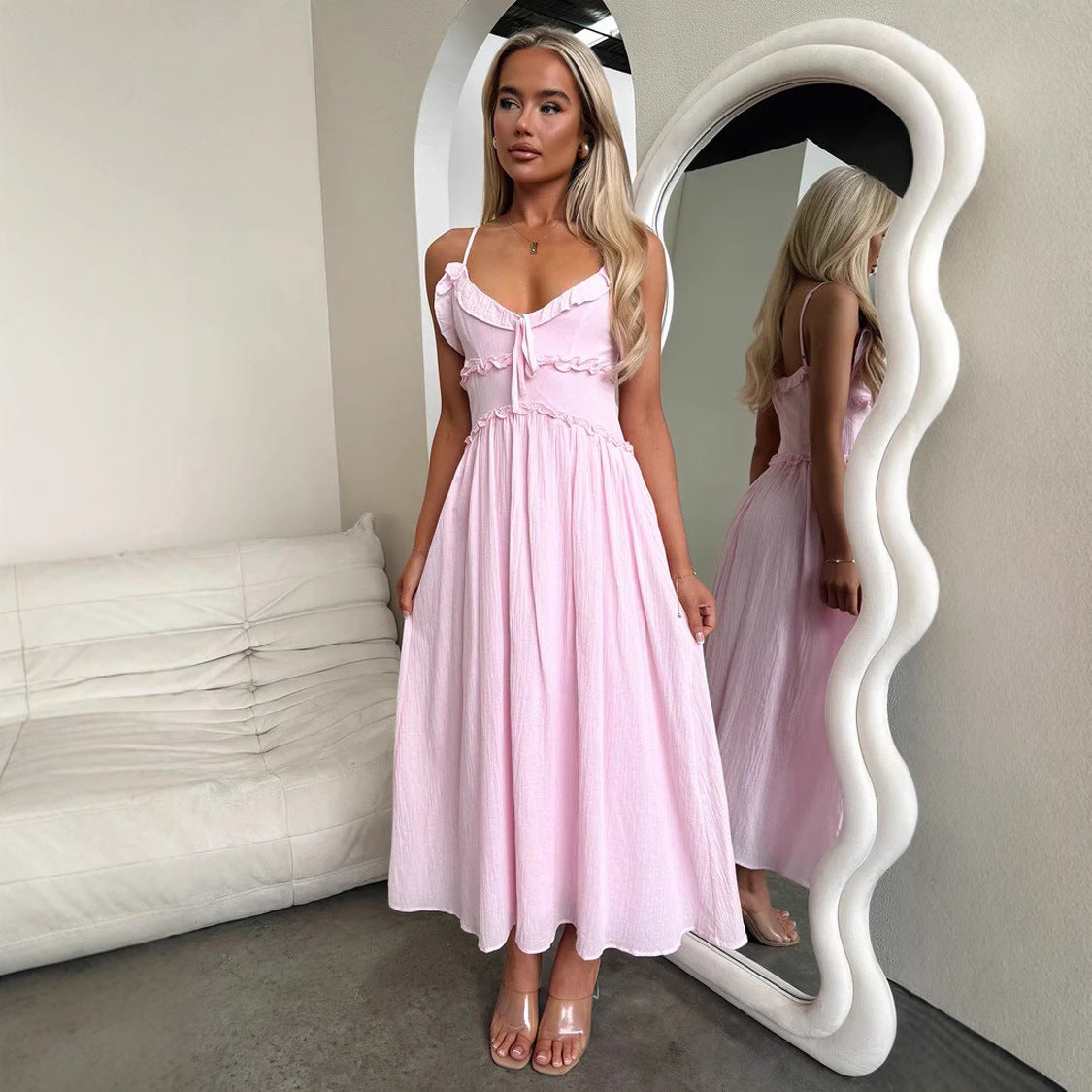 R&B | Kleid mit Hosenträgern und Rüschen
