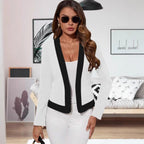 Damen Moderne Blazerjacke mit kontrastierenden Details R&B