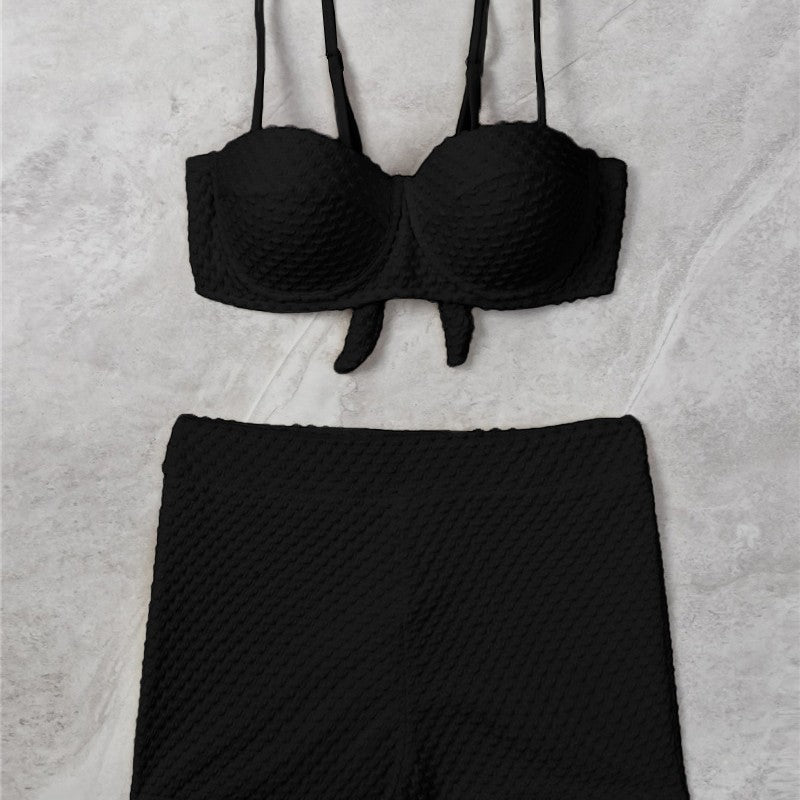 Damen Hoch tailliertes Bikini-Set mit gepolstertem Oberteil R&B