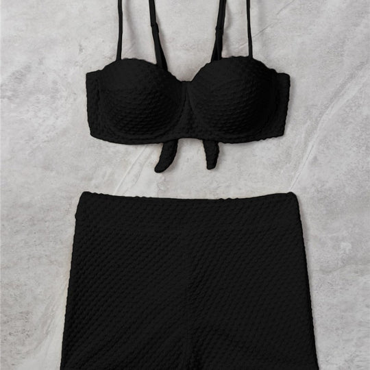 Damen Hoch tailliertes Bikini-Set mit gepolstertem Oberteil R&B