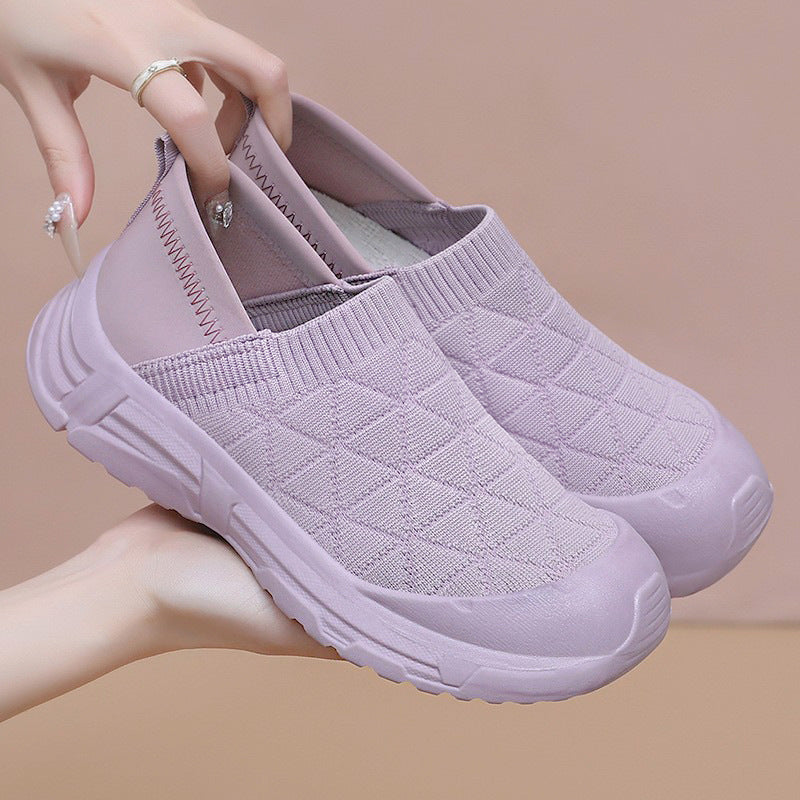 Damen Leichte Slip-On Sneakers mit rutschfester Sohle und atmungsaktivem Obermaterial R&B