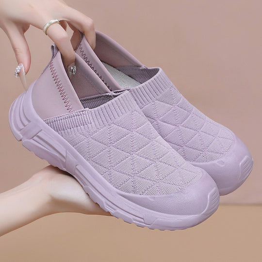 Damen Leichte Slip-On Sneakers mit rutschfester Sohle und atmungsaktivem Obermaterial R&B