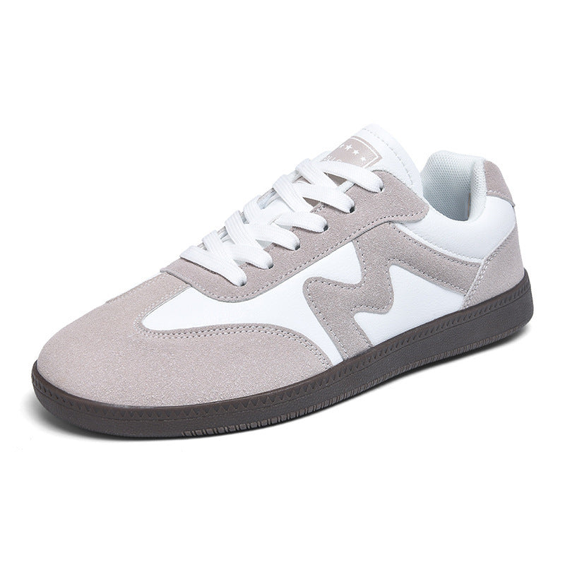 Unisex nan urbaner Tennis-Sneaker mit Veloursleder-Overlays gepolstertem Fersenkragen und vulkanisierter Gummisohle R&B