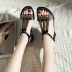 Damen Elegante Riemen-Sandalen mit funkelnden Akzenten und komfortabler Fußbettung R&B