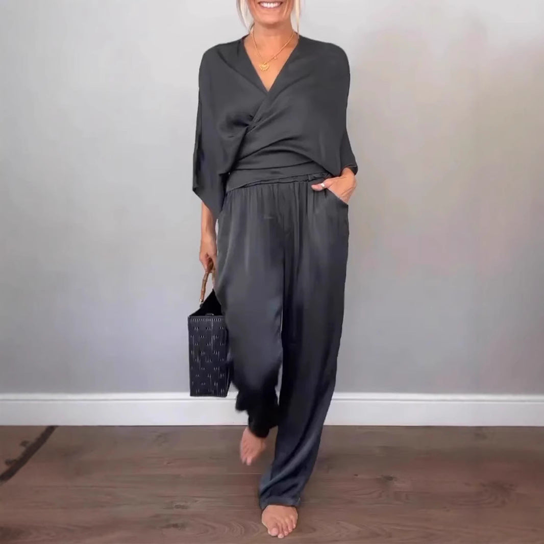 Damen elegantes und bequemes Jumpsuit Set R&B