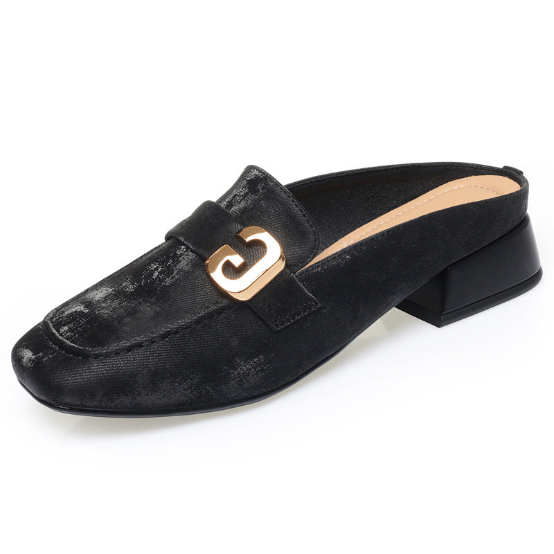 Damen Elegante Mokassins mit modischem Schnallen-Detail und angenehmem Absatz R&B