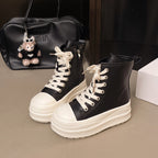 Damen hohe Sneakers mit Plateau-Sohle und elegantem Schnürsystem R&B