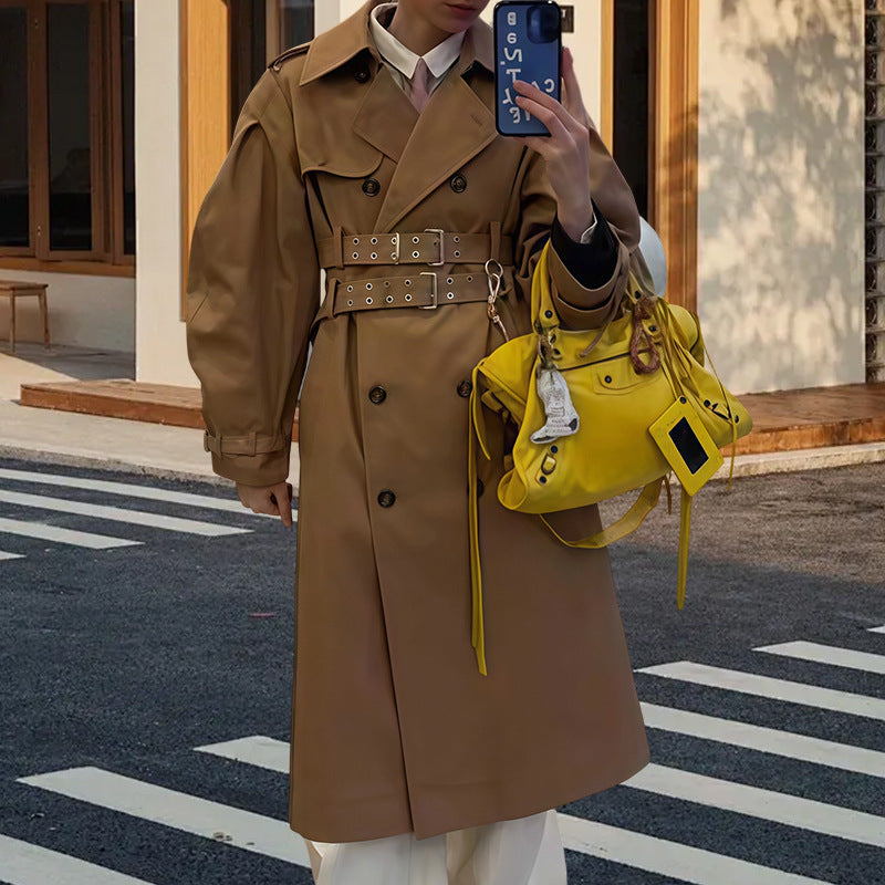 Damen wasserabweisender Trenchcoat mit Taillengürtel R&B