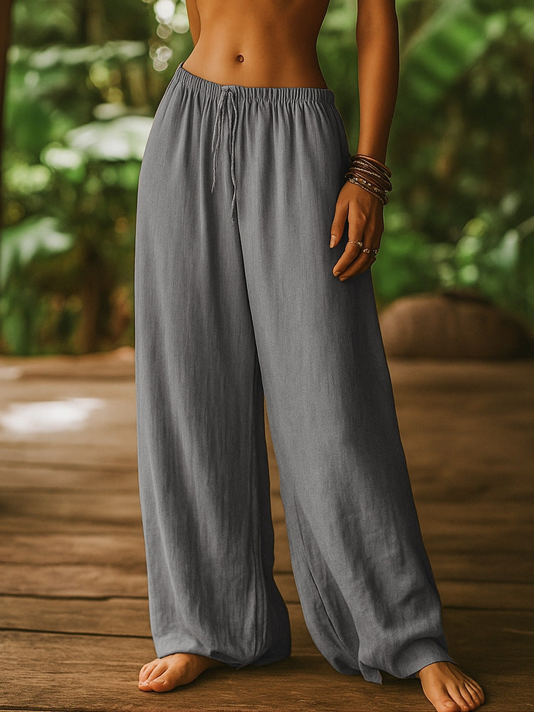Damen Weite Leinenhose R&B