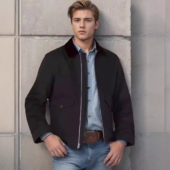 Herren rustikale Utility-Jacke mit praktischen Taschen R&B