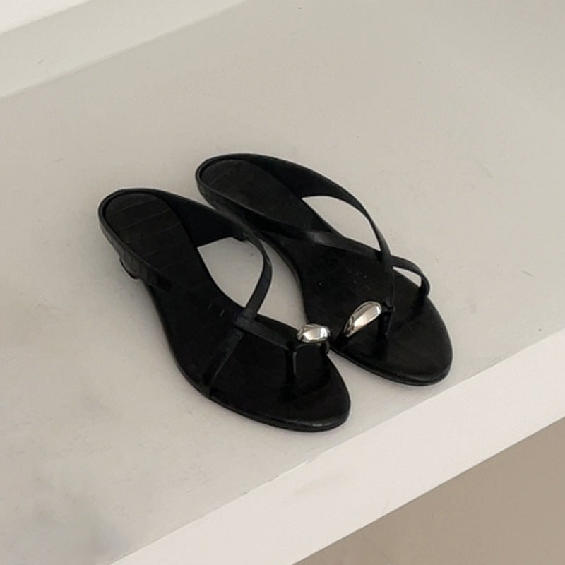 Damen elegante Sling-Sandalen mit modischem Riemendesign und komfortablem Absatz R&B