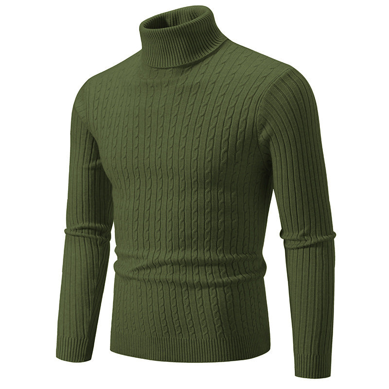 Herren stilvoller Rollkragenpullover aus feinem Strick R&B